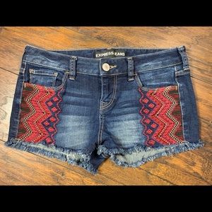 Express embroidered cutoff shorts 2